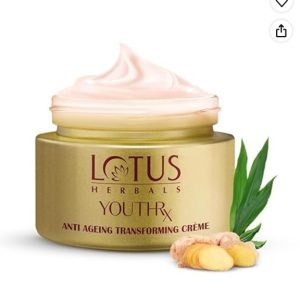 Lotus Herbals YouthRx Anti Ageing Transforming Face Cream SPF 25 and PA+++ | Reduce Dark Spots and Blemishes | Preservative Free | Suitable For Oily, Dry & Combination Skin| For Women and Men | 50G